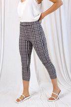 Plaid Crop Benny Pant - SALE