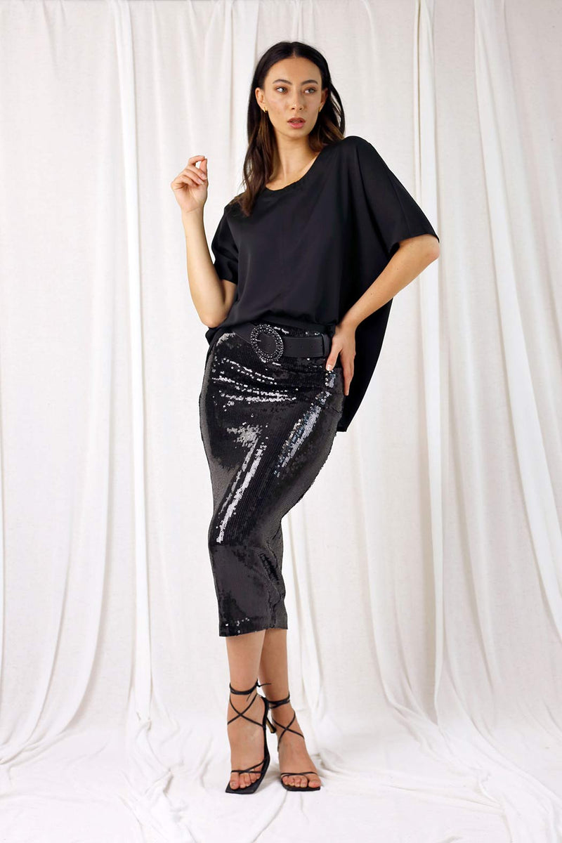 Black Seta Easy Tee - SALE