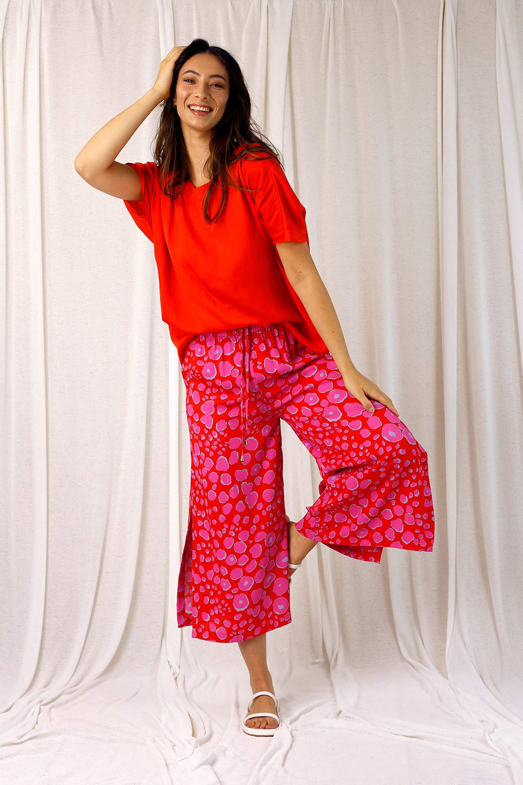 Orange Seta Easy Tee