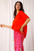 Orange Seta Easy Tee