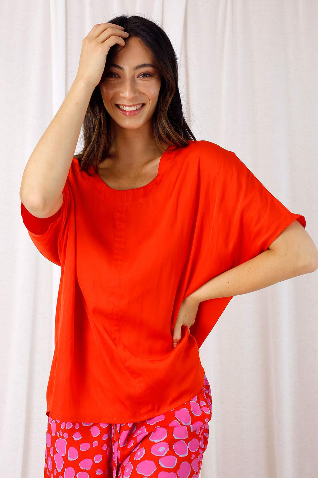 Orange Seta Easy Tee