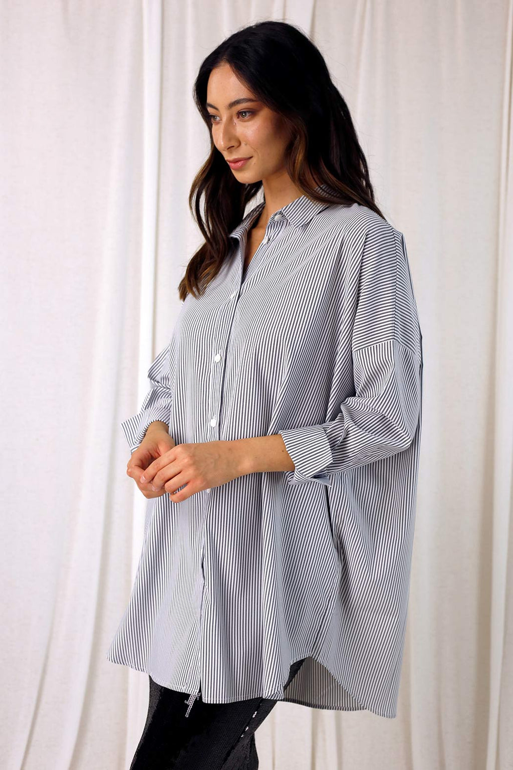 Grey Stripe Blake Shirt - SALE