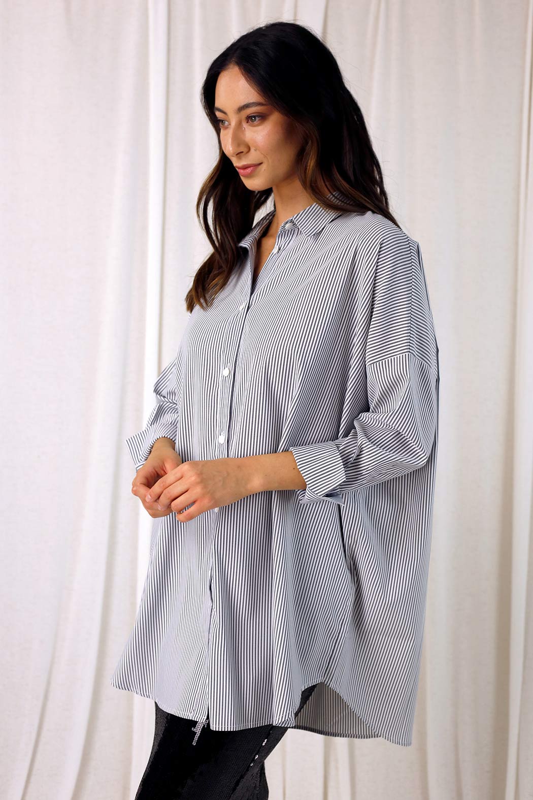 Grey Stripe Blake Shirt - SALE