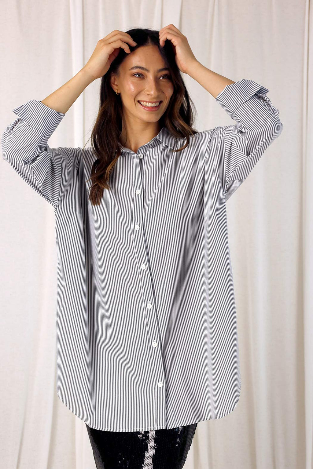 Grey Stripe Blake Shirt - SALE