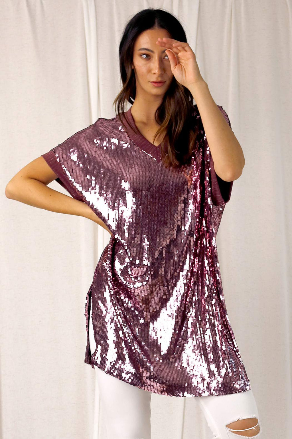 Rose Sequin Maxi Top - SALE