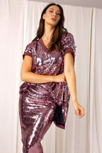 Rose Sequin Maxi Top - SALE