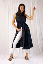 Black Nano Drape Dress - SALE