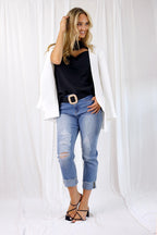 Black Seta Keyhole Cami