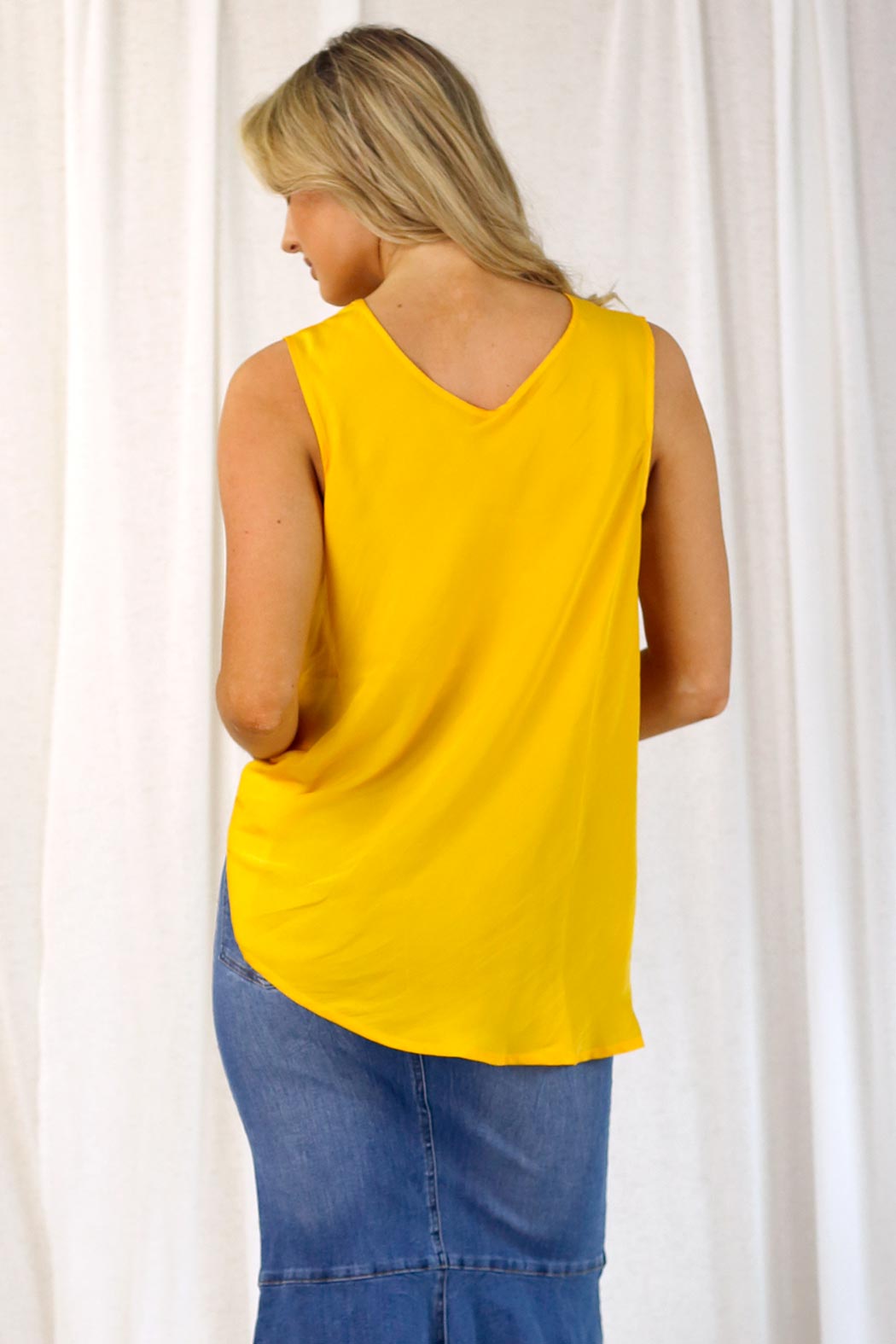Yellow Seta Keyhole Cami - SALE