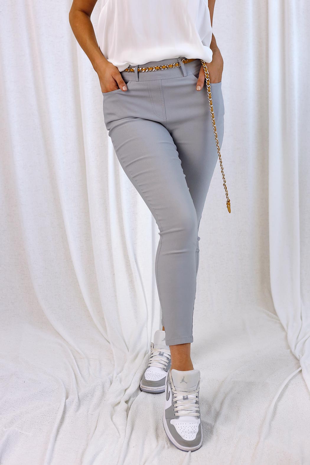 Silver Bengaline Slim Jean - SALE