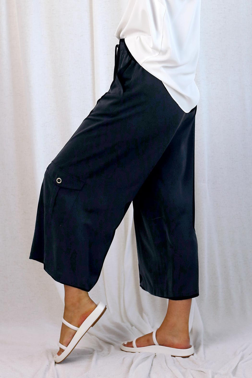 Black Soft Touch Cargo Coco Culotte - SALE