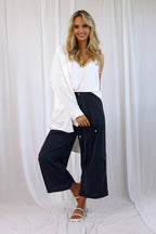 Black Soft Touch Cargo Coco Culotte - SALE