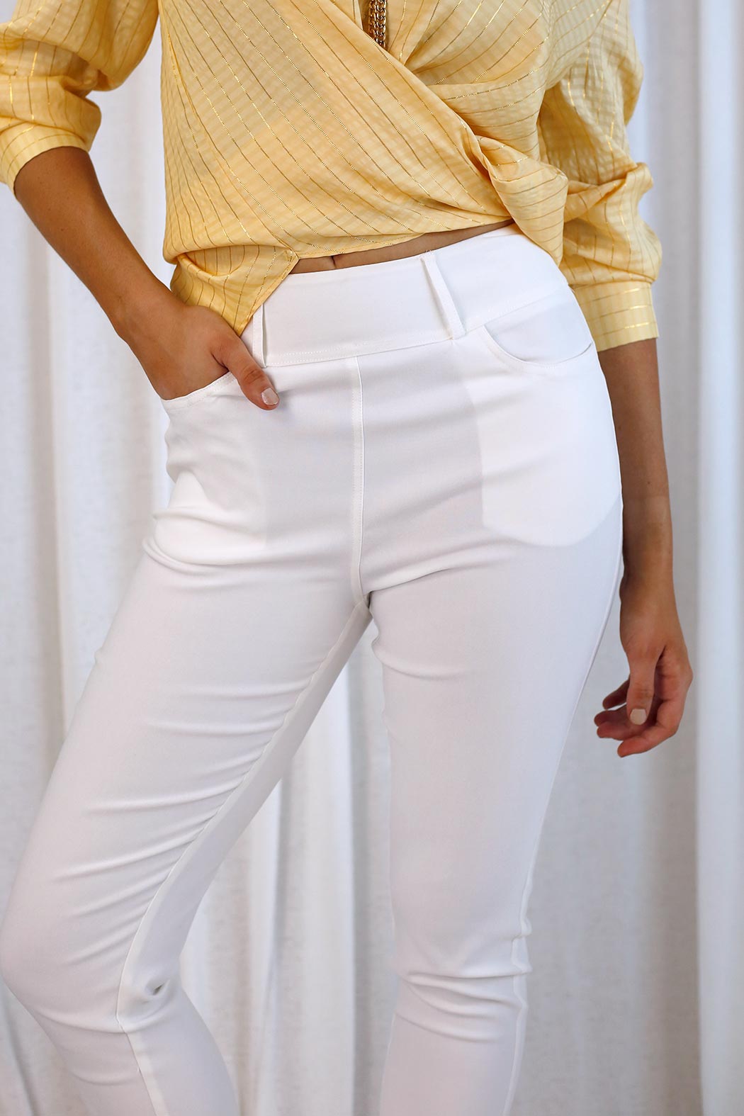 White Bengaline Easy Jean - SALE