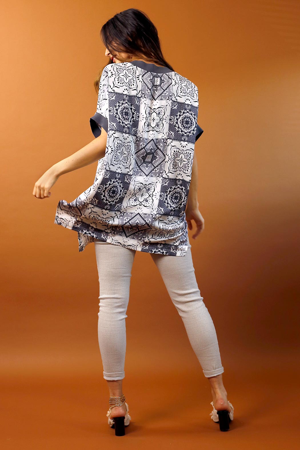 Grey Silky Top - FINAL SALE