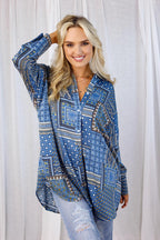 Blue Silky Blake Shirt - SALE