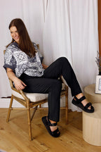 Black Jersey Easy Fit Long Pant