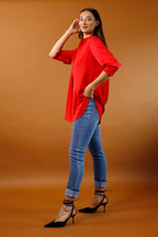 Red Satin Darling Shirt