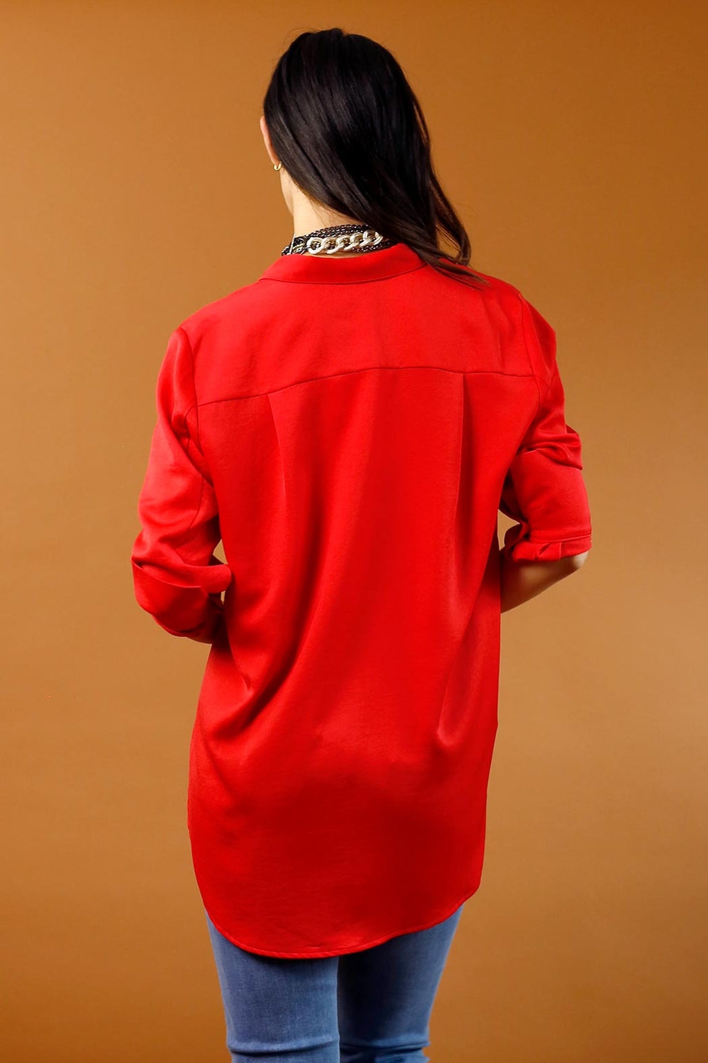 Red Satin Darling Shirt