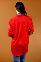 Red Satin Darling Shirt