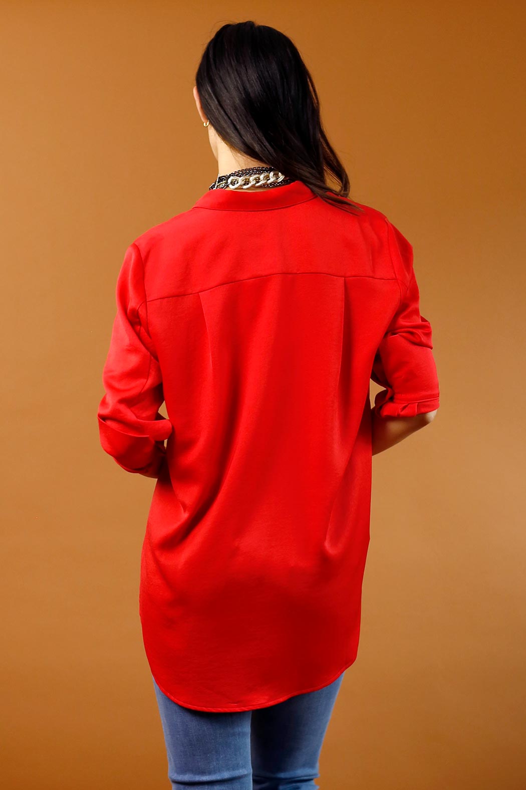Red Satin Darling Shirt