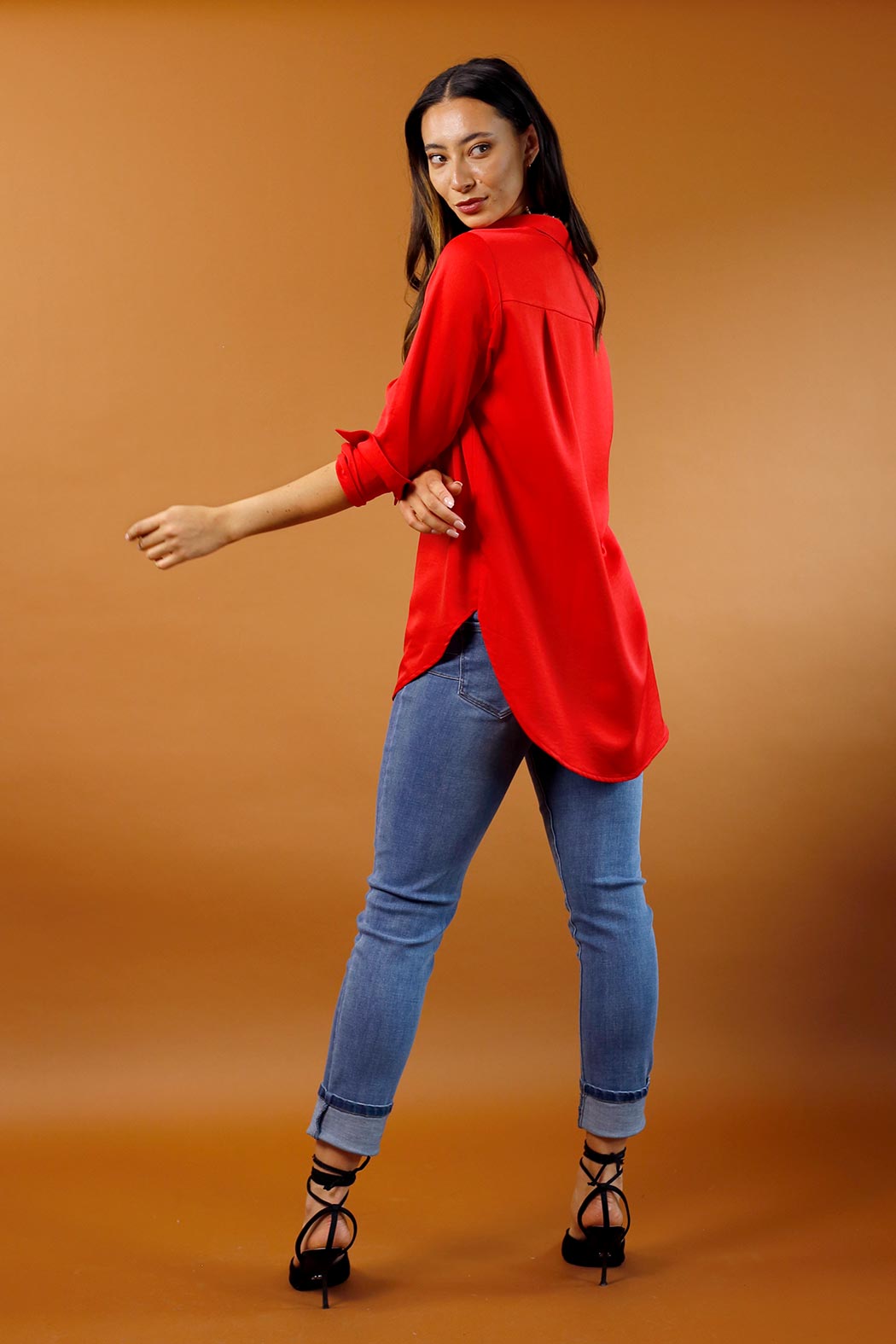 Red Satin Darling Shirt