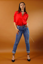 Red Satin Darling Shirt