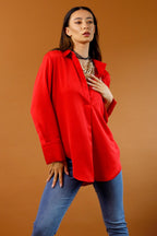Red Satin Darling Shirt