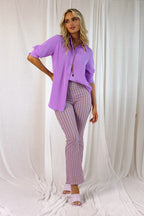 Lilac Soft Touch Boyfriend Shirt