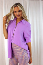 Lilac Soft Touch Boyfriend Shirt
