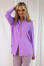 Lilac Soft Touch Boyfriend Shirt