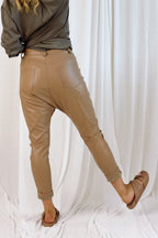 Taupe Vegan Leather Droppie - FINAL SALE