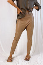 Taupe Vegan Leather Droppie - FINAL SALE