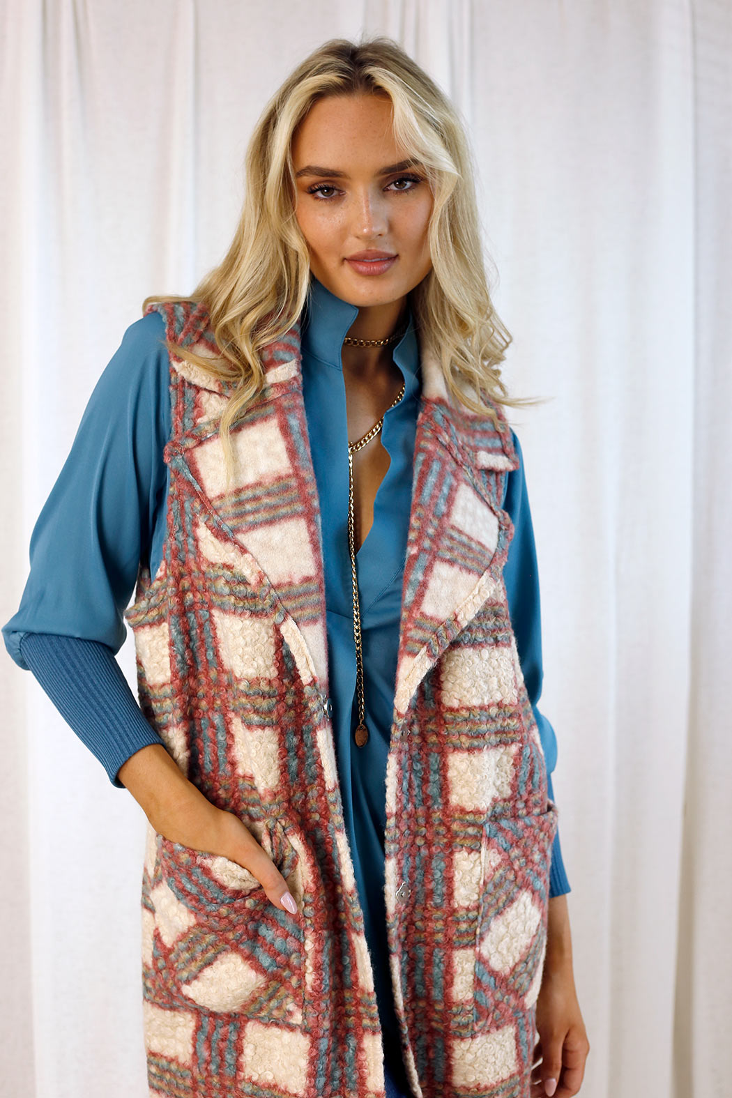 Ivory/Pink London Vest - FINAL SALE
