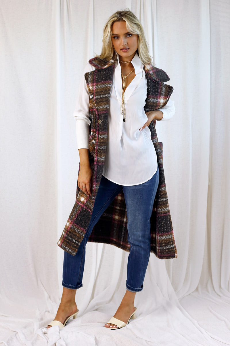 Pink/Tan London Vest - SALE