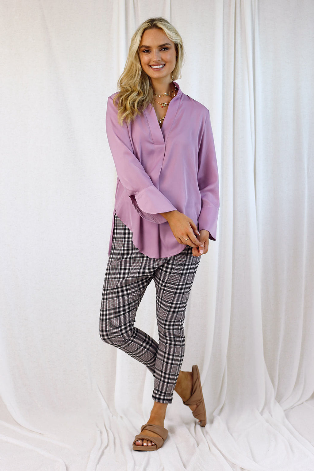 Mauve Seta Blogger Shirt - SALE