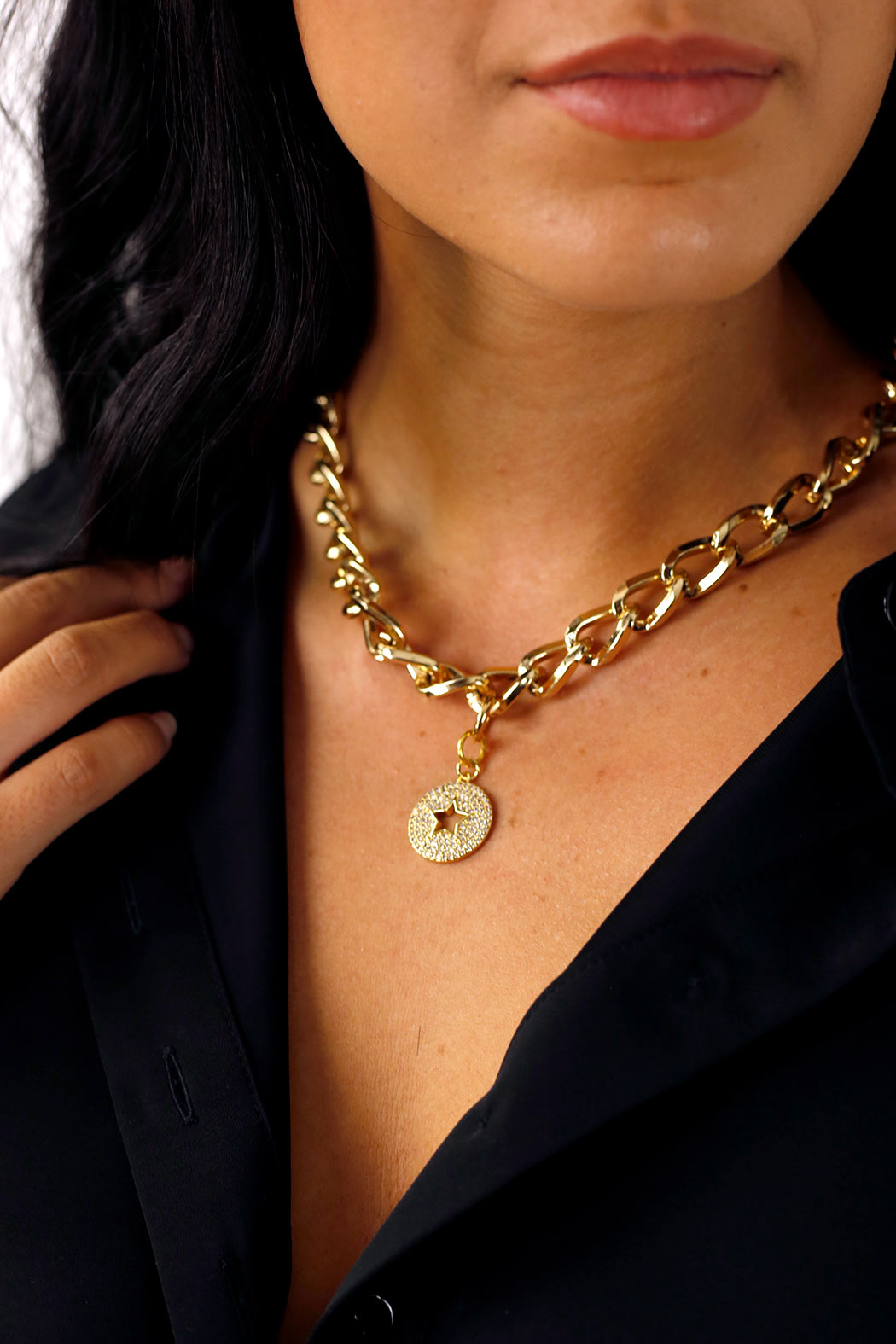 Star Pendant Gold Chain Necklace - SALE