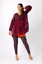 Wine Velvet Burnout Top - FINAL SALE