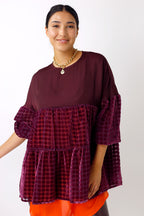 Wine Velvet Burnout Top - FINAL SALE