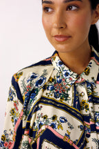 Scarf Silky Drape Shirt - SALE