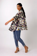 Scarf Silky Drape Shirt - SALE