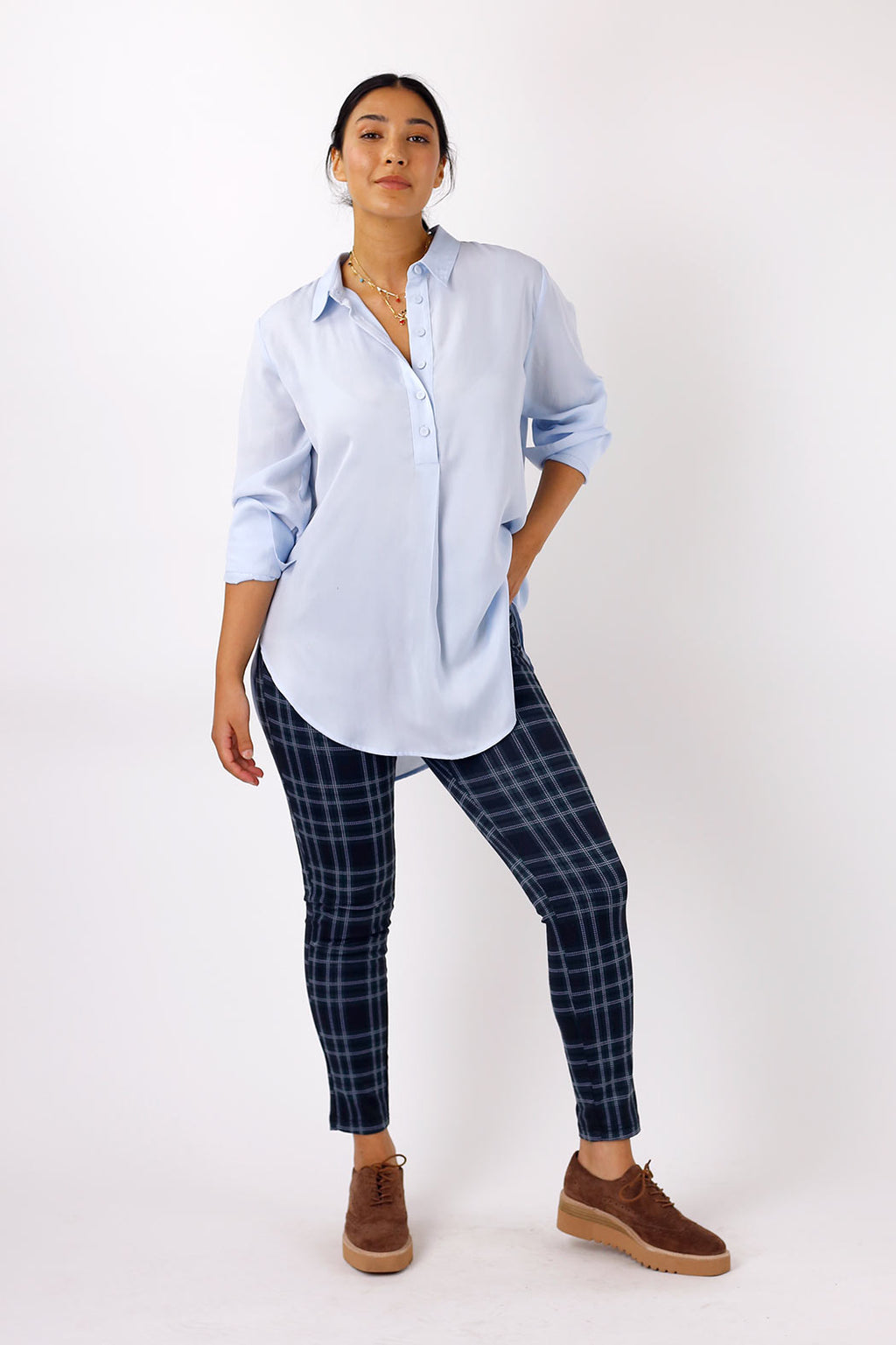 Pale Blue Seta Darling Shirt - SALE
