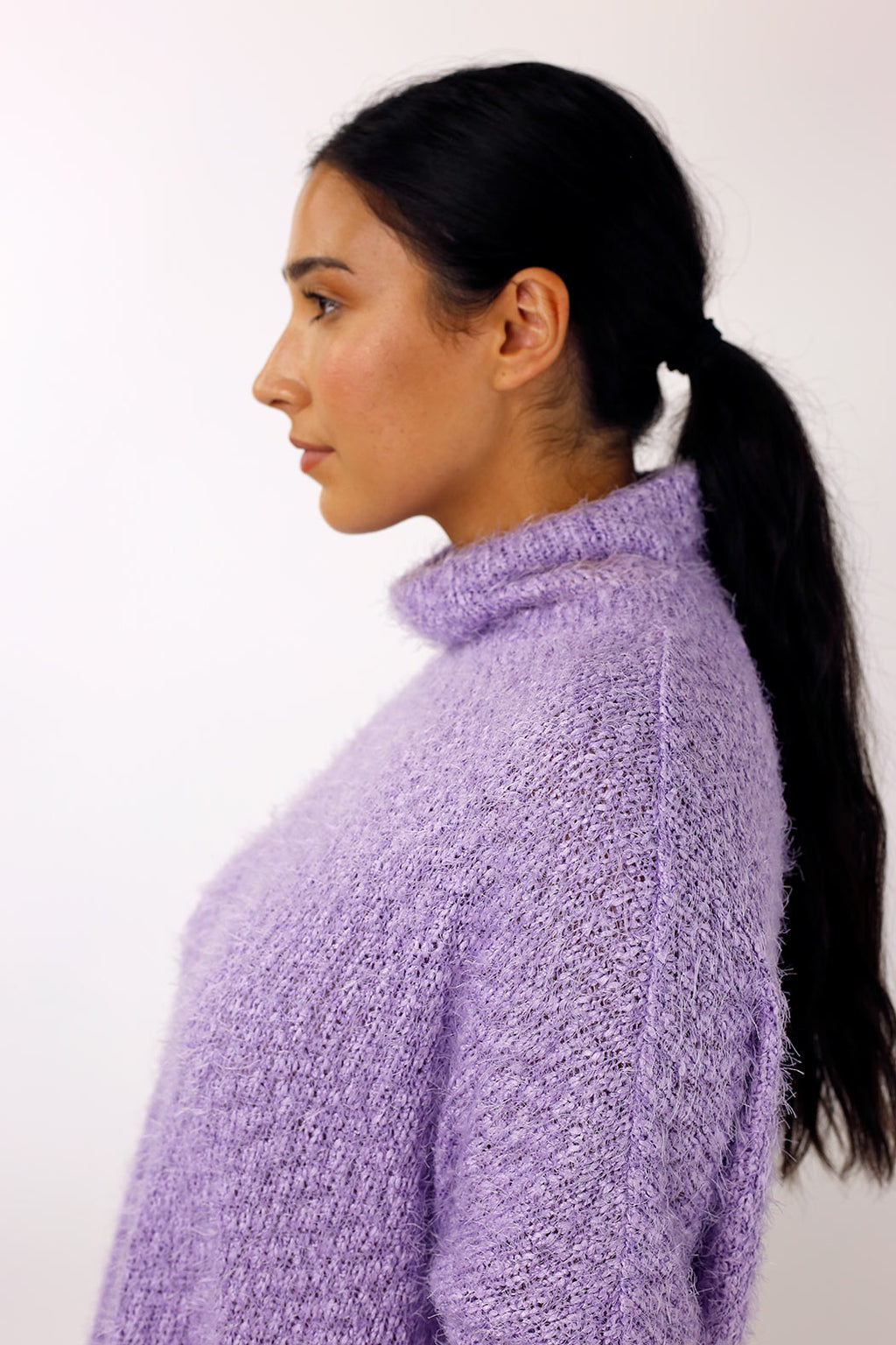Lilac Fluffy Hi-Lo Jumper - FINAL SALE