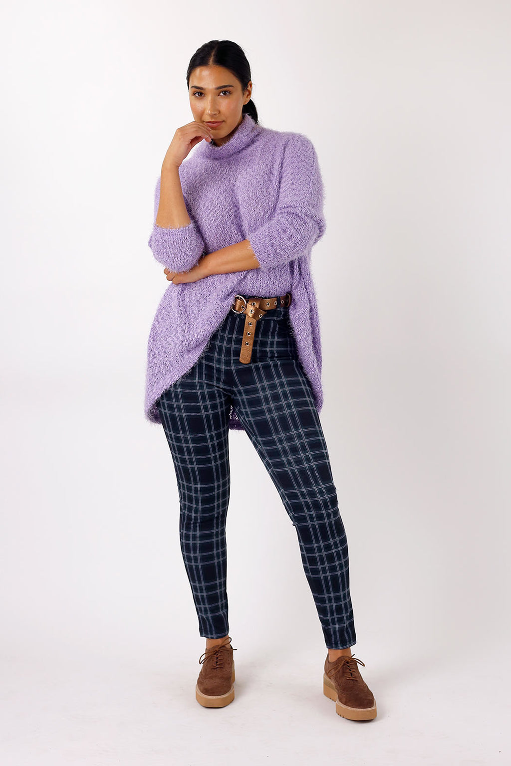 Lilac Fluffy Hi-Lo Jumper - FINAL SALE