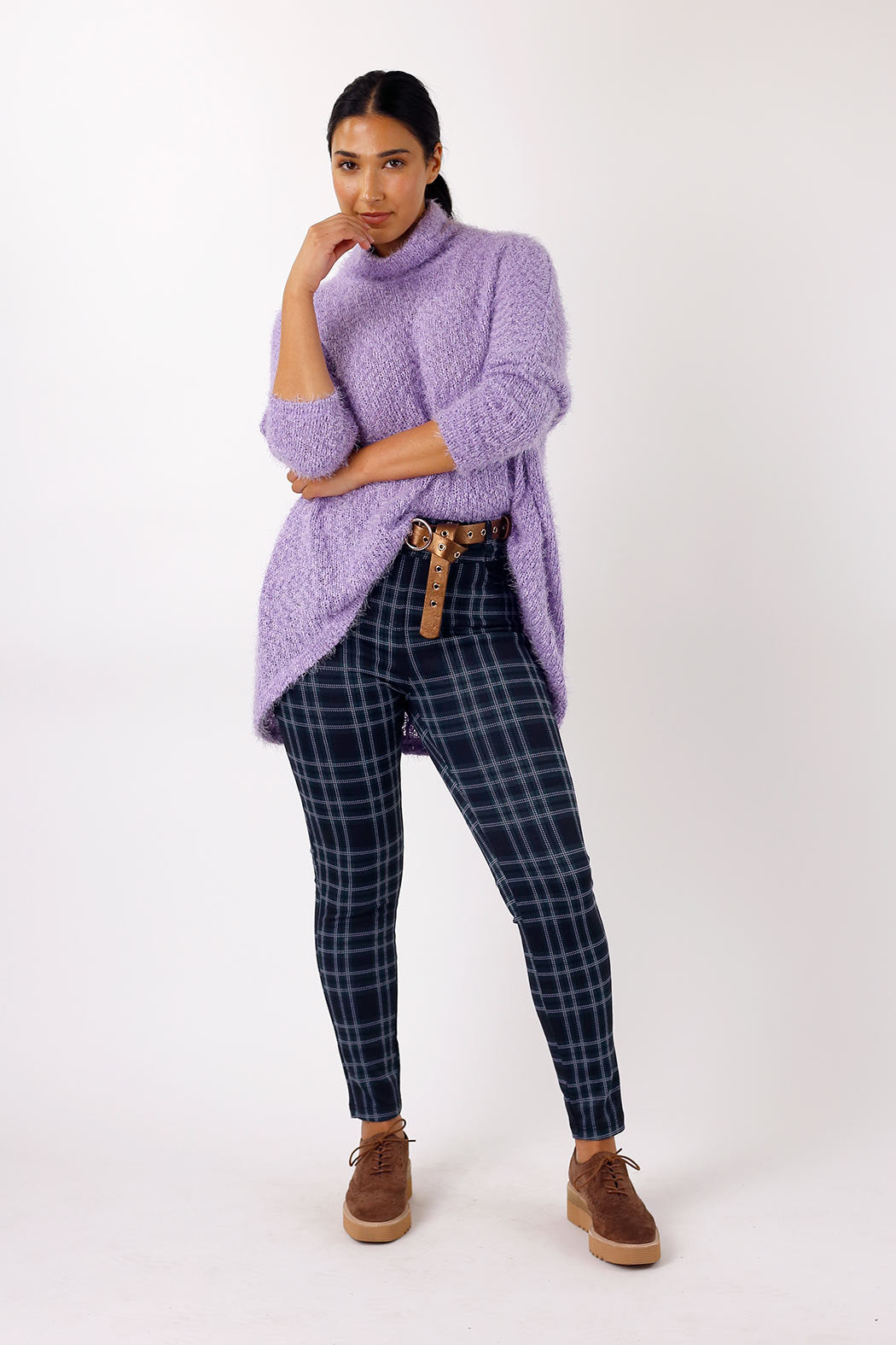 Lilac Fluffy Hi-Lo Jumper - FINAL SALE