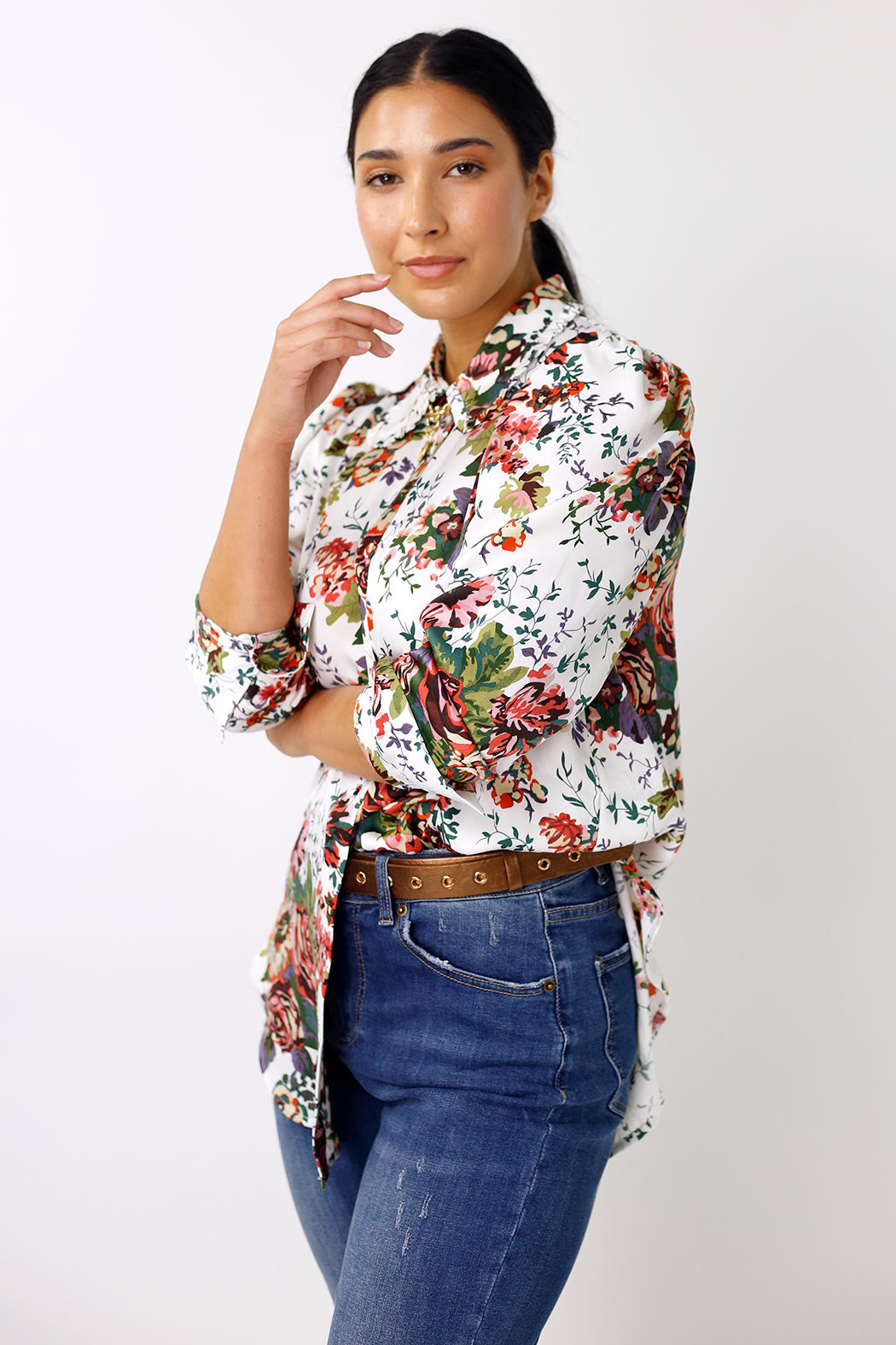 White Ruffle Statement Shirt - SALE