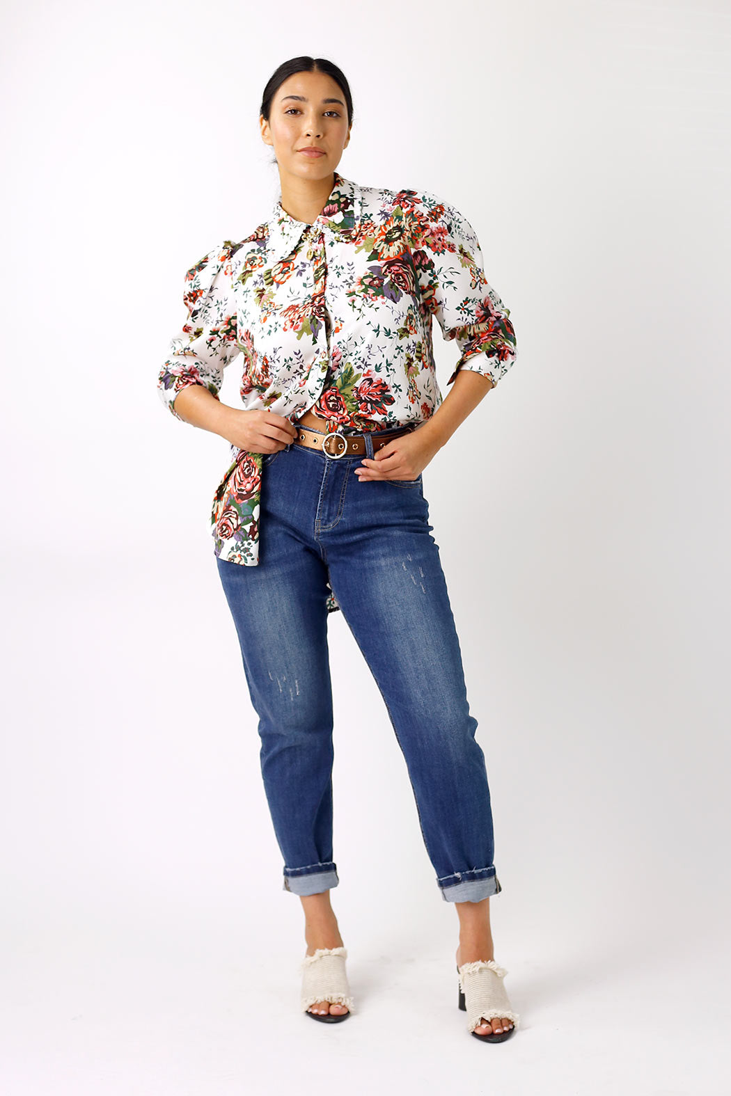 White Ruffle Statement Shirt - SALE