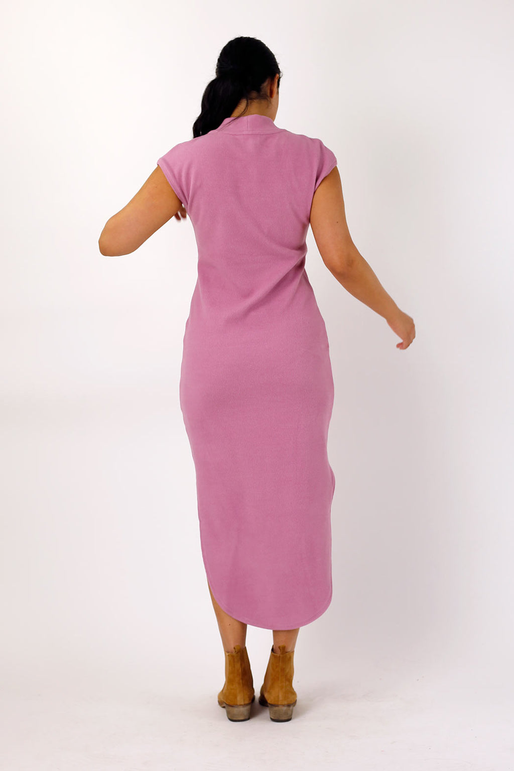 Pink Plush Rib Dress - SALE