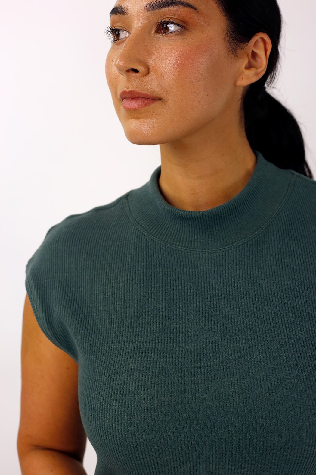 Khaki Plush Rib Dress - SALE