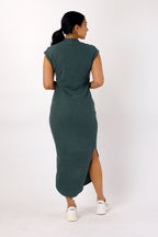 Khaki Plush Rib Dress - SALE