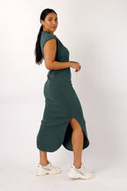 Khaki Plush Rib Dress - SALE